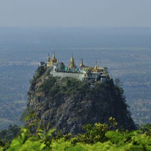 mount popa is home to the nat worship of Myanmar