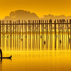 U Bein bridge sunset