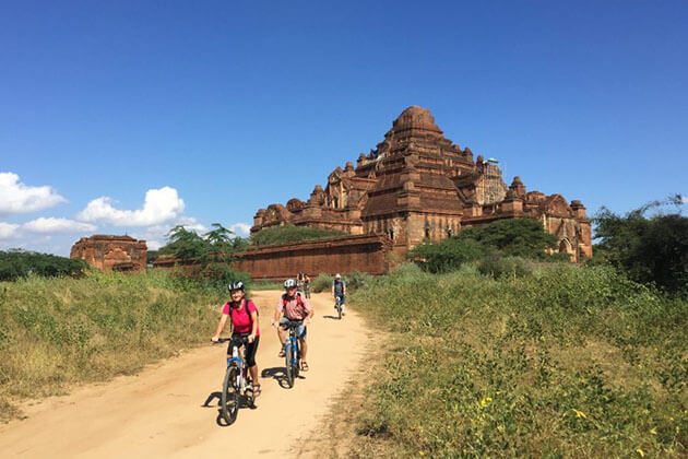 bagan cycling - myanmar adventure tours