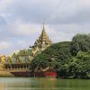 kandawgyi lake in the morning