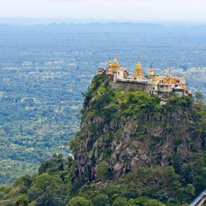 mt popa in bagan is home to 37 nats of myanmar