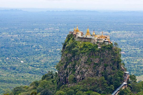 mt popa in bagan is home to 37 nats of myanmar