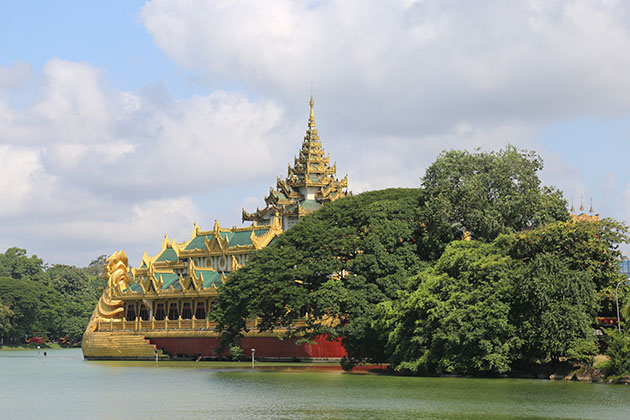 Kandawgyi Lake - top tourist spot in Yangon Myanmar