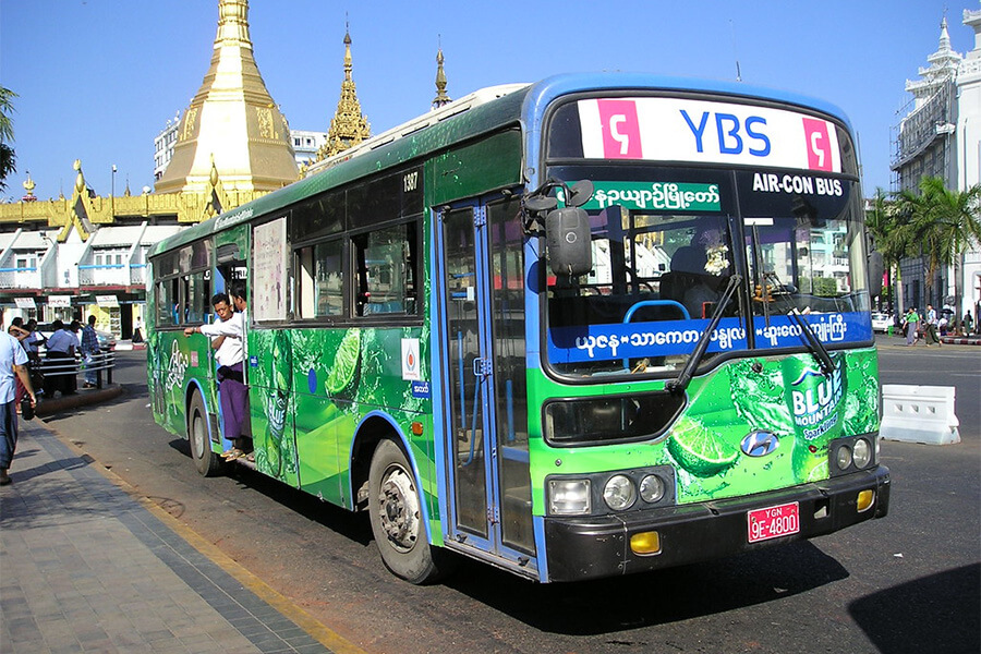 bus in yangon - yangon tours