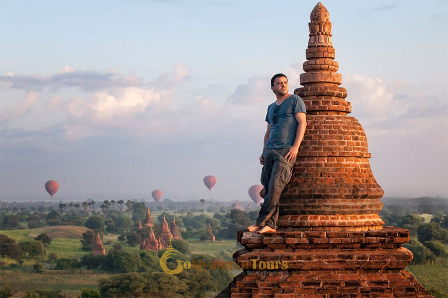 man in bagan - myanmar tours