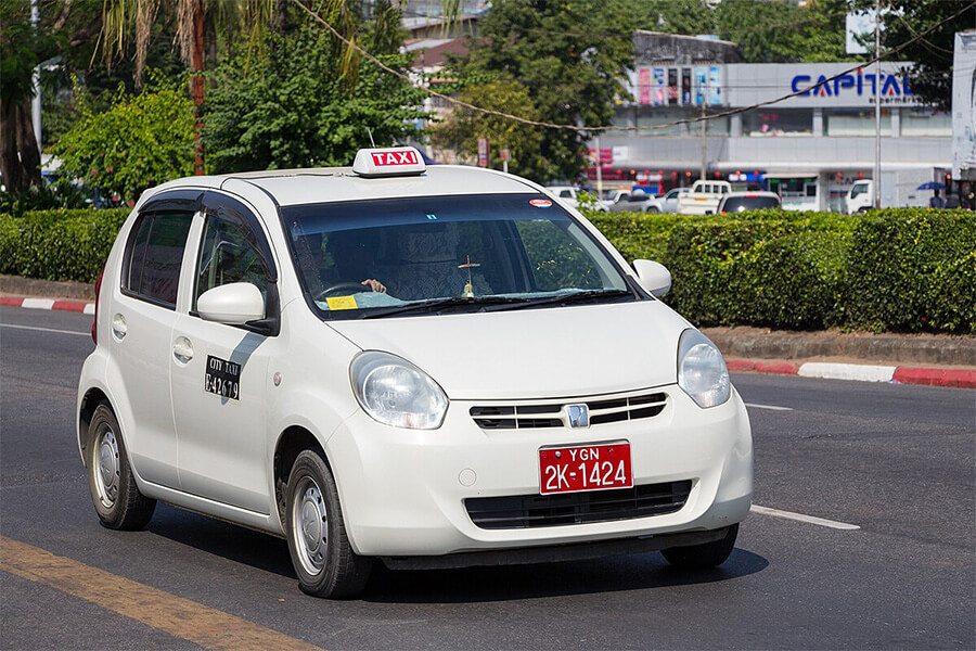 taxi in yangon - day trips from yangon