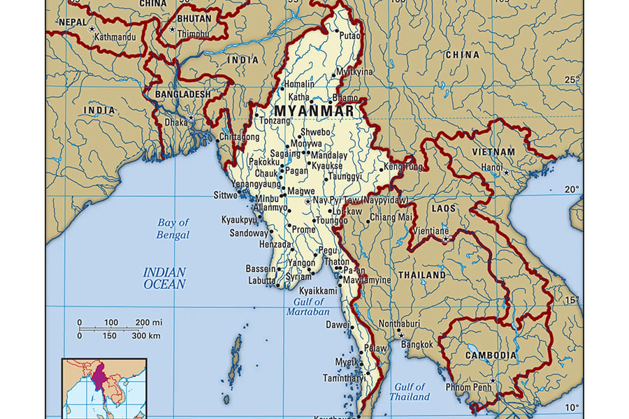 Myanmar Map
