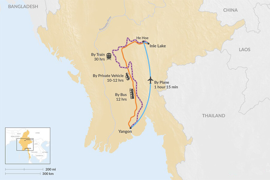 How To Get From Yangon To Inle Lake