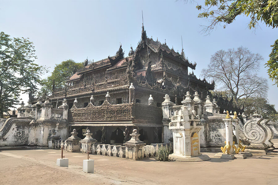 Golden Palace Teak Monastery - myanmar tours in 10 days