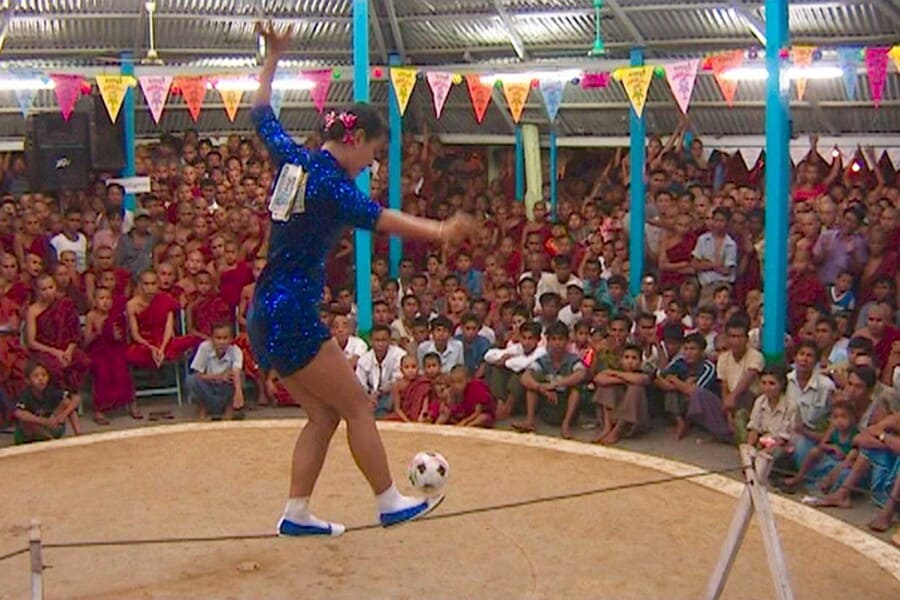 You Watch or Experience Chinlone in Myanmar